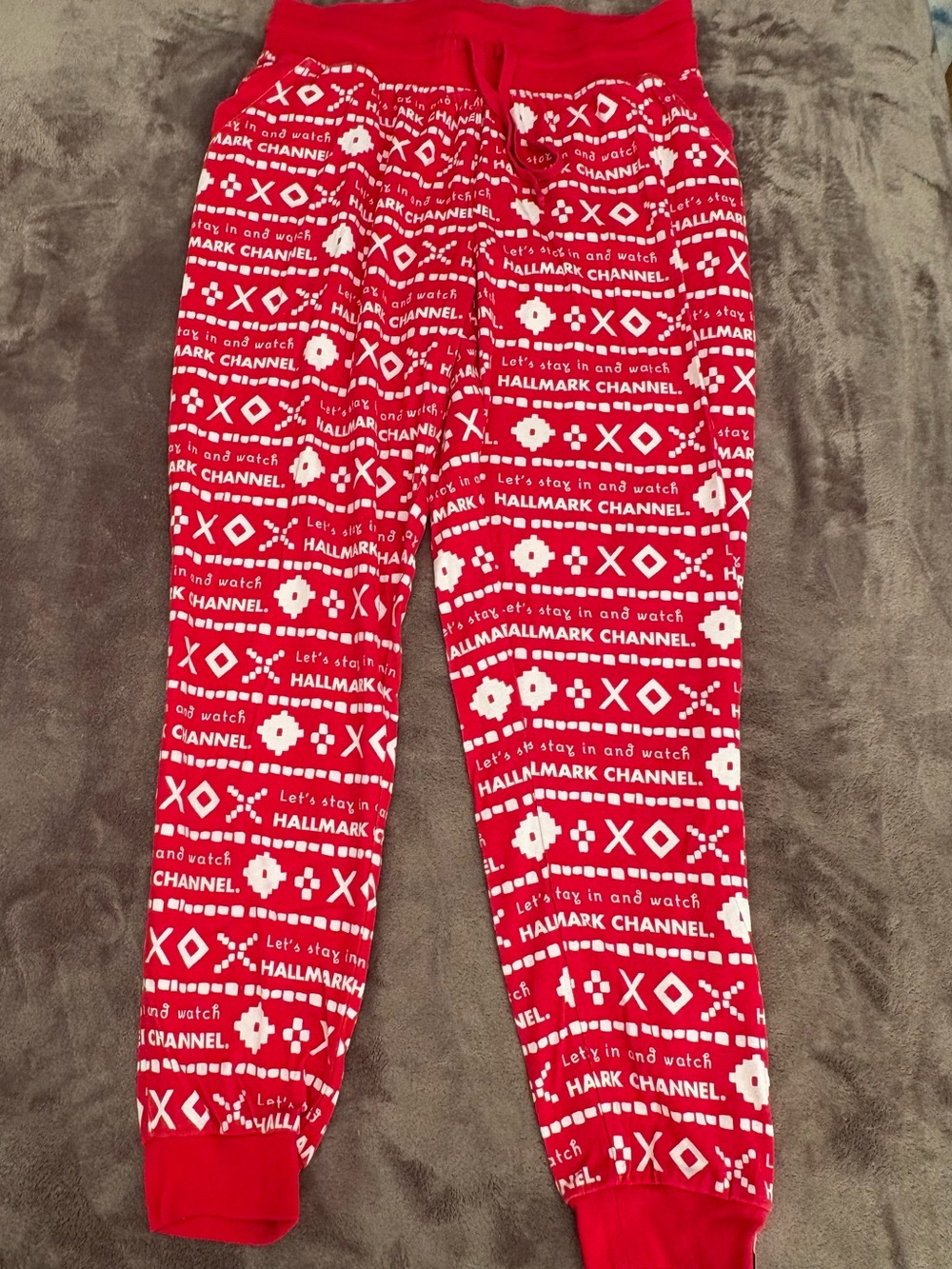 Hallmark Red and White Kids Holiday Pajama Pants